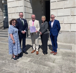 Panel Members presenting Health Minister, Mike Nesbitt MLA with the Panel's Access to Records Guidance